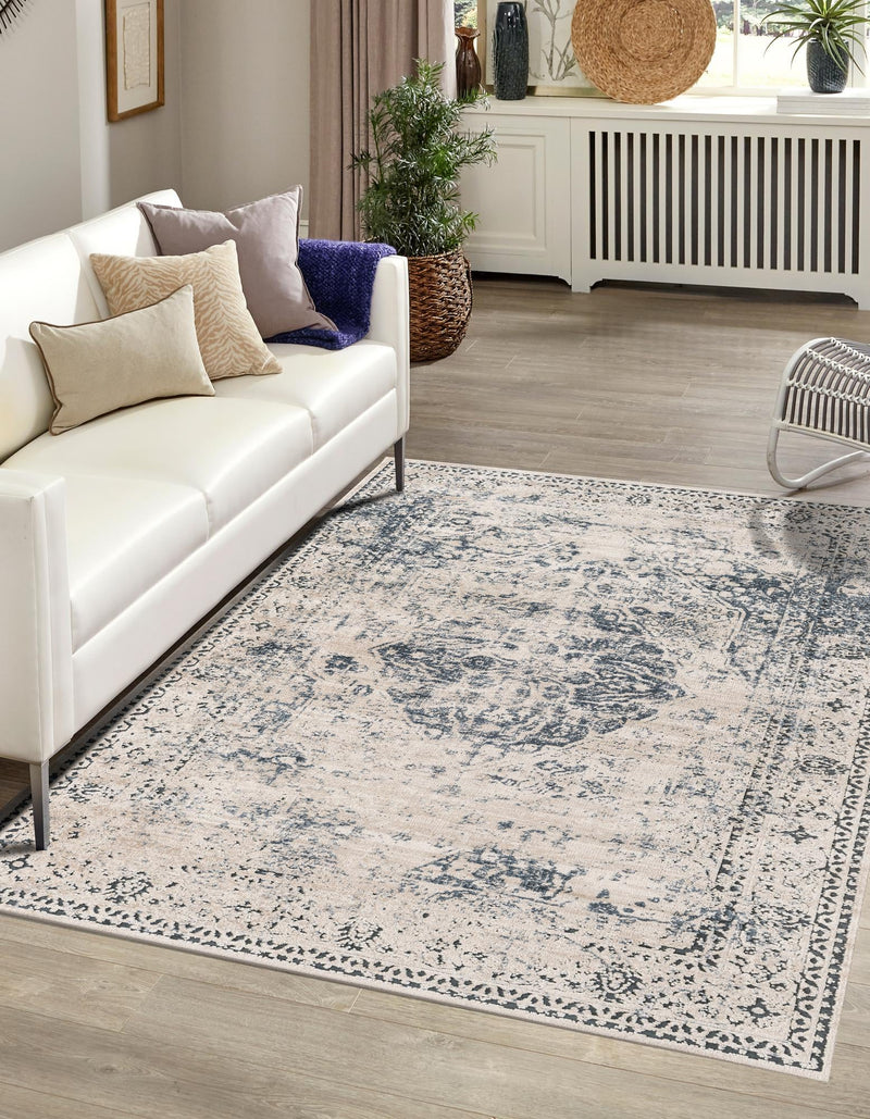 Coastal Manor Collection Area Rug -  Dunes Rectangle Dark Blue  lifestyle 2