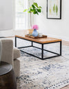Coastal Manor Collection Area Rug -  Dunes Rectangle Dark Blue  lifestyle 6
