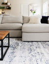 Coastal Manor Collection Area Rug -  Dunes Rectangle Dark Blue  lifestyle 7