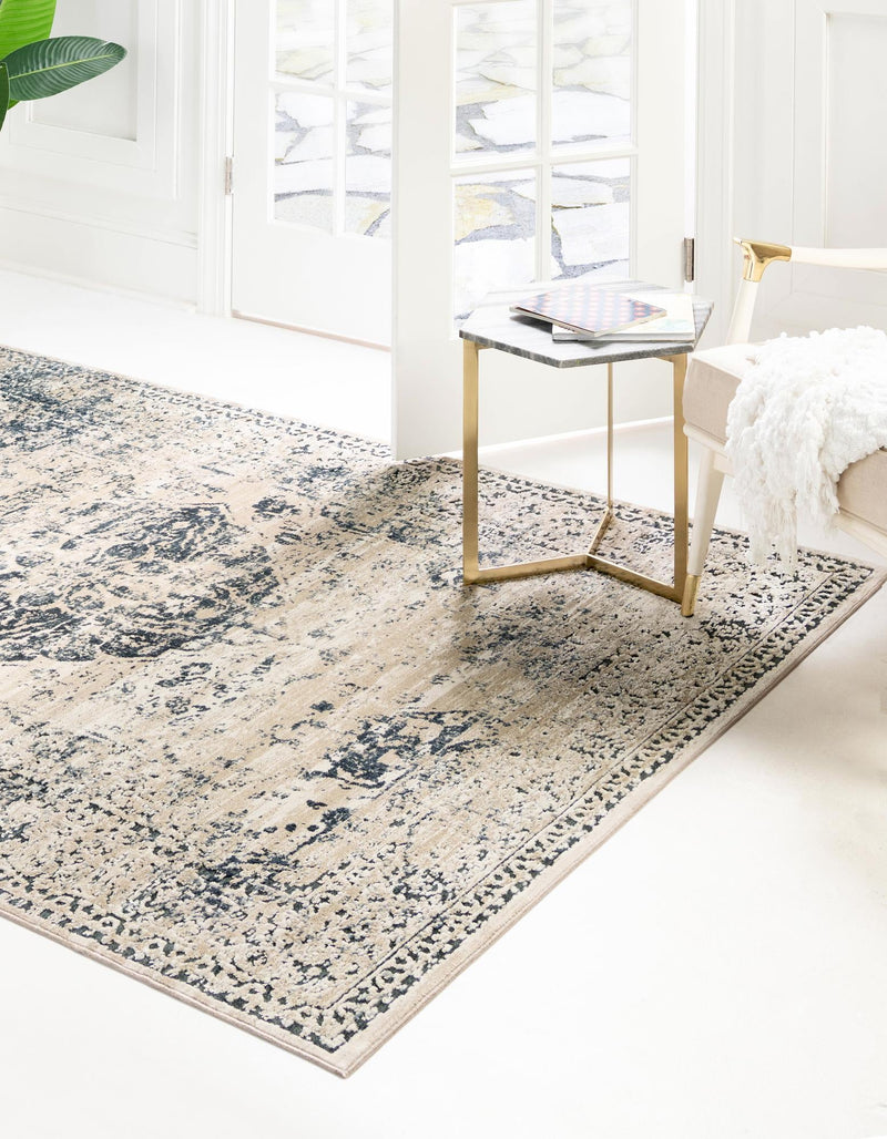 Coastal Manor Collection Area Rug -  Dunes Rectangle Dark Blue  lifestyle 8