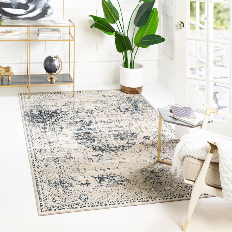 Coastal Manor Collection Area Rug -  Dunes Rectangle Dark Blue  lifestyle 20