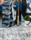 Coastal Manor Collection Area Rug -  Marina Runner Blue Gray  lifestyle 62