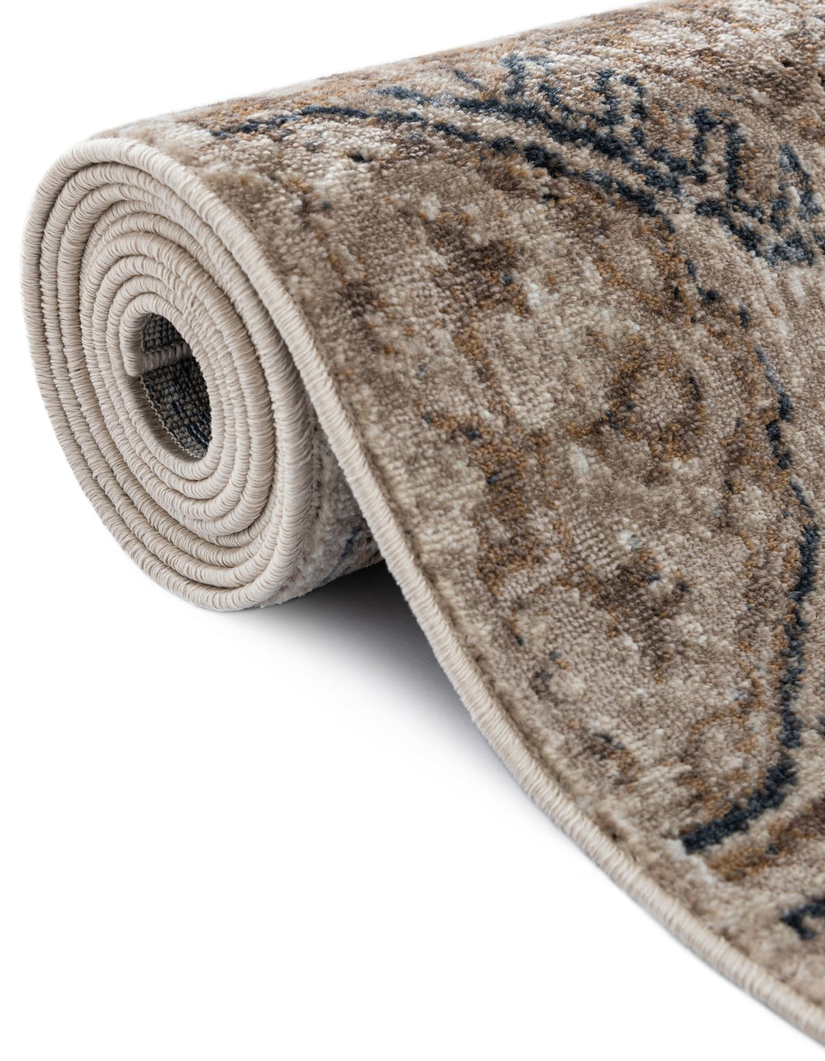 Coastal Manor Collection Area Rug -  Oceanfront Rectangle Blue Beige  lifestyle 12
