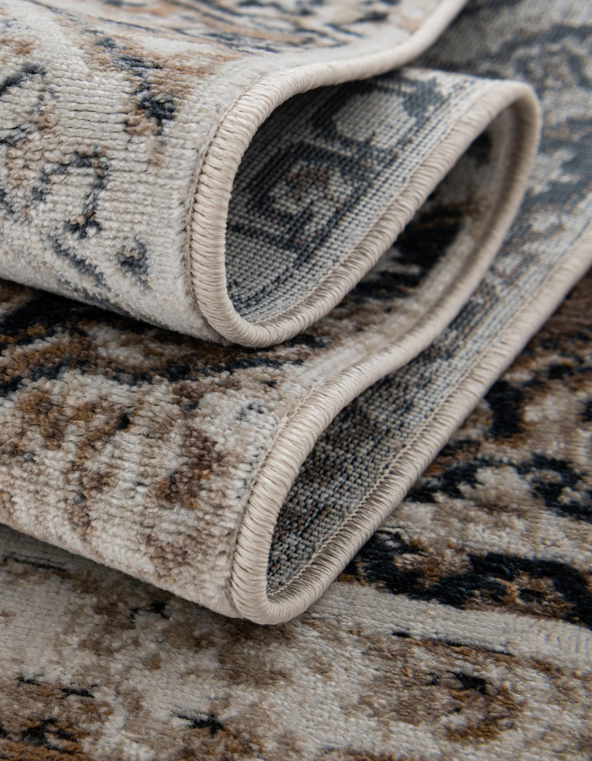 Coastal Manor Collection Area Rug -  Oceanfront Rectangle Blue Beige  lifestyle 13