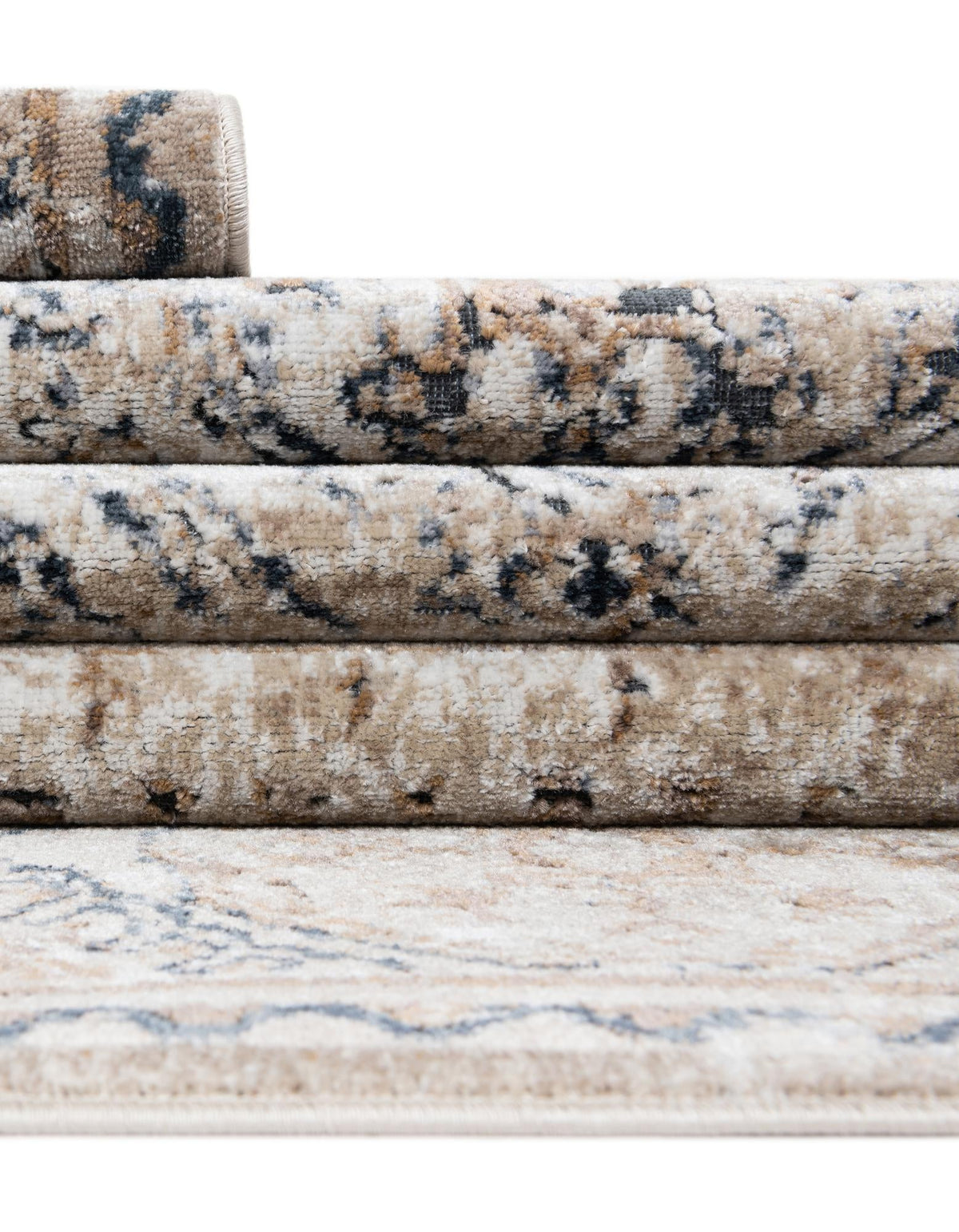 Coastal Manor Collection Area Rug -  Oceanfront Rectangle Blue Beige  lifestyle 14