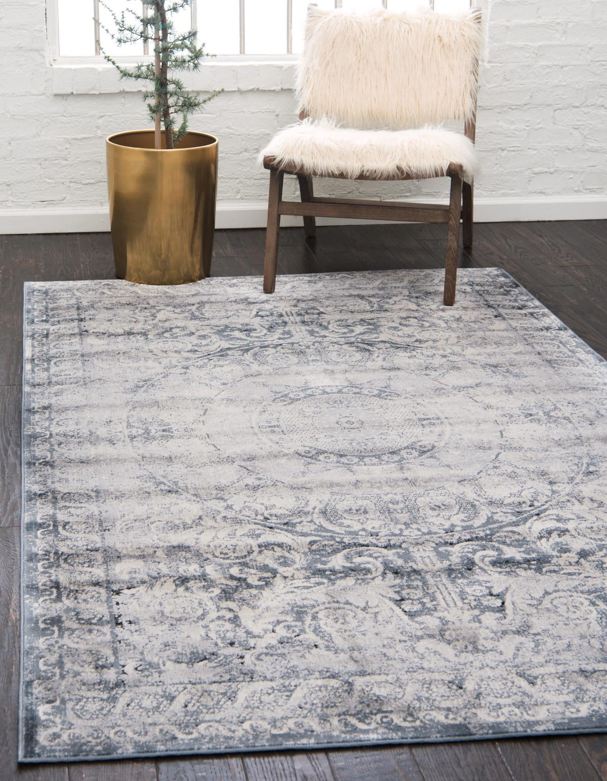 Coastal Manor Collection Area Rug -  Sailview Rectangle Dark Blue  lifestyle 2