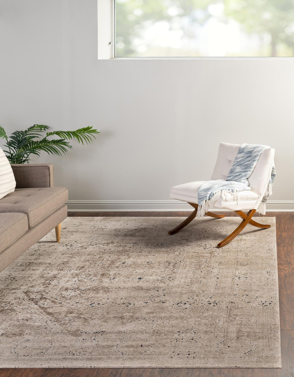 Coastal Manor Collection Area Rug -  Wavecrest Rectangle Beige  lifestyle 8