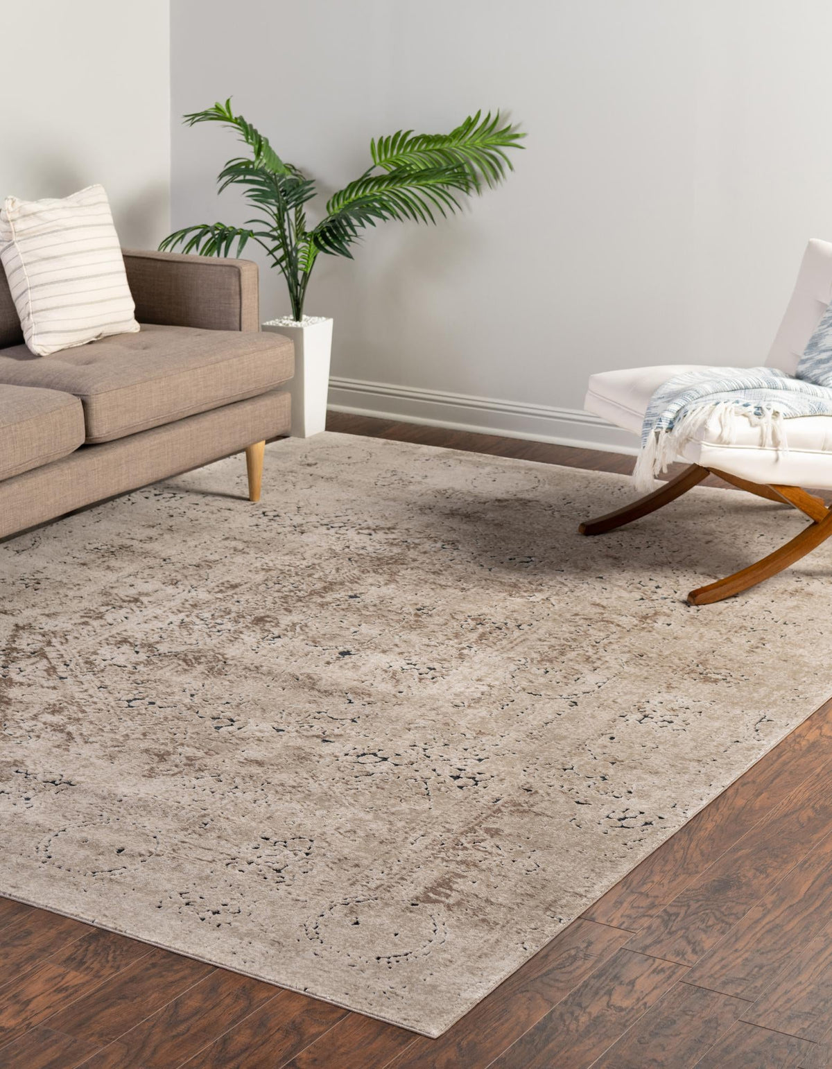 Coastal Manor Collection Area Rug -  Wavecrest Rectangle Beige  lifestyle 9