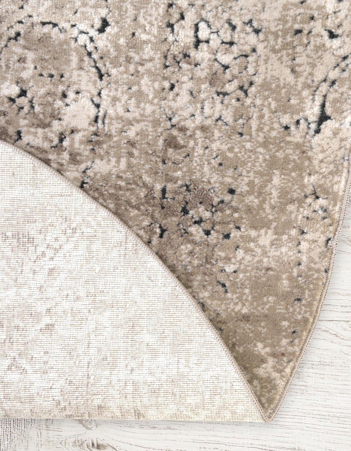 Coastal Manor Collection Area Rug -  Wavecrest Round Beige  lifestyle 55