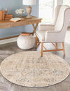 Coastal Manor Collection Area Rug -  Wavecrest Round Beige  lifestyle 65