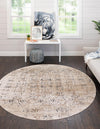 Coastal Manor Collection Area Rug -  Wavecrest Round Beige  lifestyle 67
