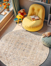 Coastal Manor Collection Area Rug -  Wavecrest Round Beige  lifestyle 70