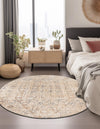 Coastal Manor Collection Area Rug -  Wavecrest Round Beige  lifestyle 74