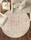 Coastal Manor Collection Area Rug -  Wavecrest Round Beige  lifestyle 76