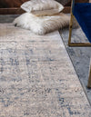 Coastal Manor Collection Area Rug -  Wavecrest Rectangle Gray  lifestyle 20