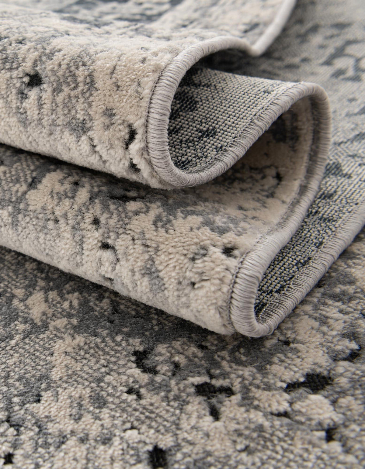 Coastal Manor Collection Area Rug -  Wavecrest Rectangle Gray  lifestyle 29