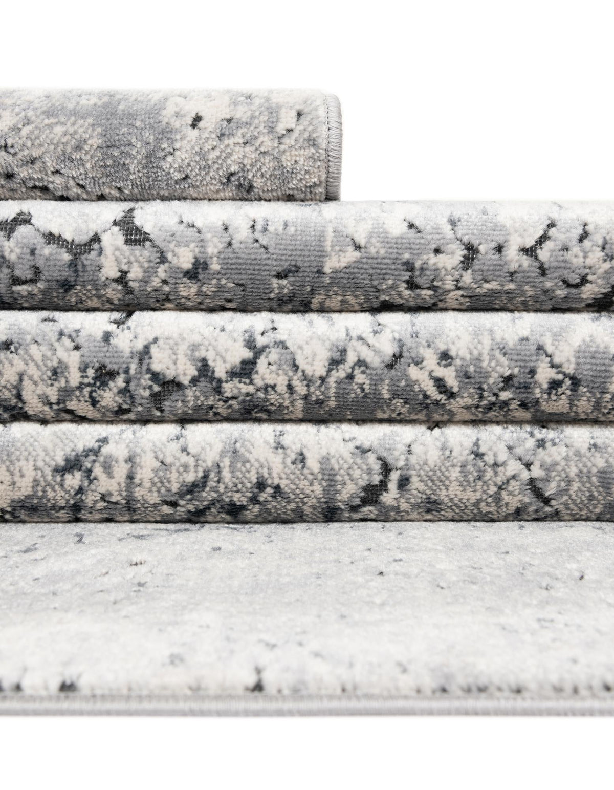 Coastal Manor Collection Area Rug -  Wavecrest Rectangle Gray  lifestyle 30