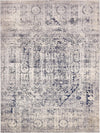 Coastal Manor Collection Area Rug -  Wavecrest Rectangle Gray  lifestyle 4