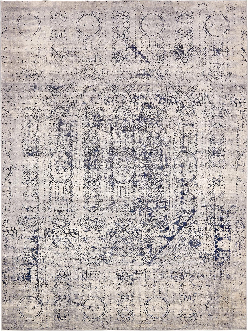 Coastal Manor Collection Area Rug -  Wavecrest Rectangle Gray  lifestyle 4