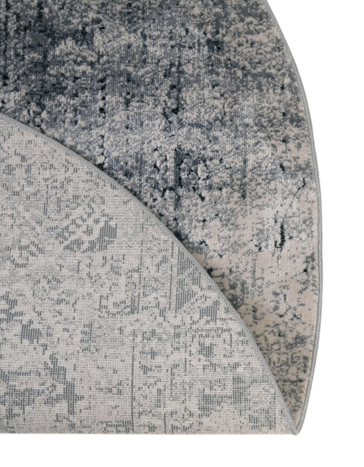 Coastal Manor Collection Area Rug -  Wavecrest Round Gray  lifestyle 59