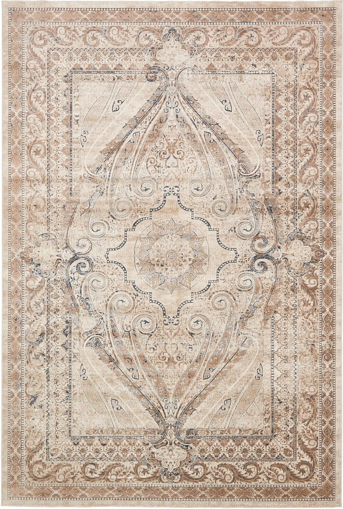Coastal Manor Collection Area Rug -  Seagrove Rectangle Beige  lifestyle 3