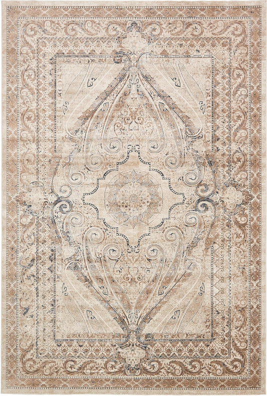 Coastal Manor Collection Area Rug -  Seagrove Rectangle Beige  lifestyle 3