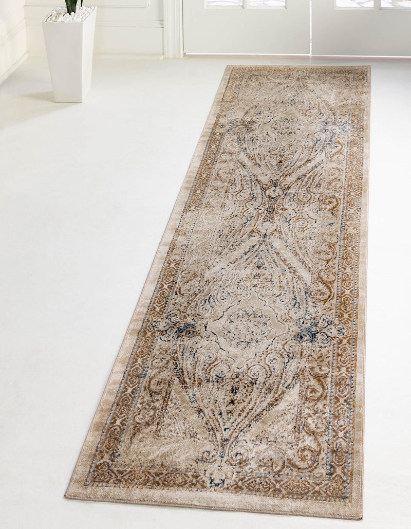 Coastal Manor Collection Area Rug -  Seagrove Runner Beige  lifestyle 42