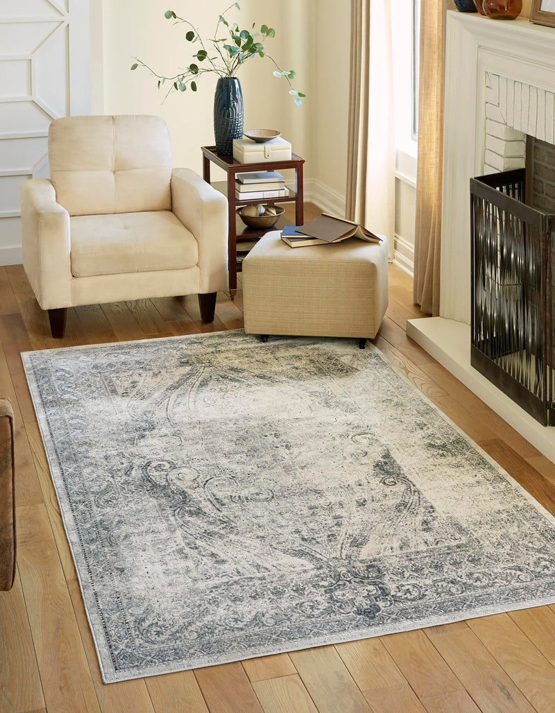 Coastal Manor Collection Area Rug -  Seagrove Rectangle Dark Blue  lifestyle 3