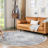 Coastal Manor Collection Area Rug -  Seagrove Round Dark Blue  lifestyle 42