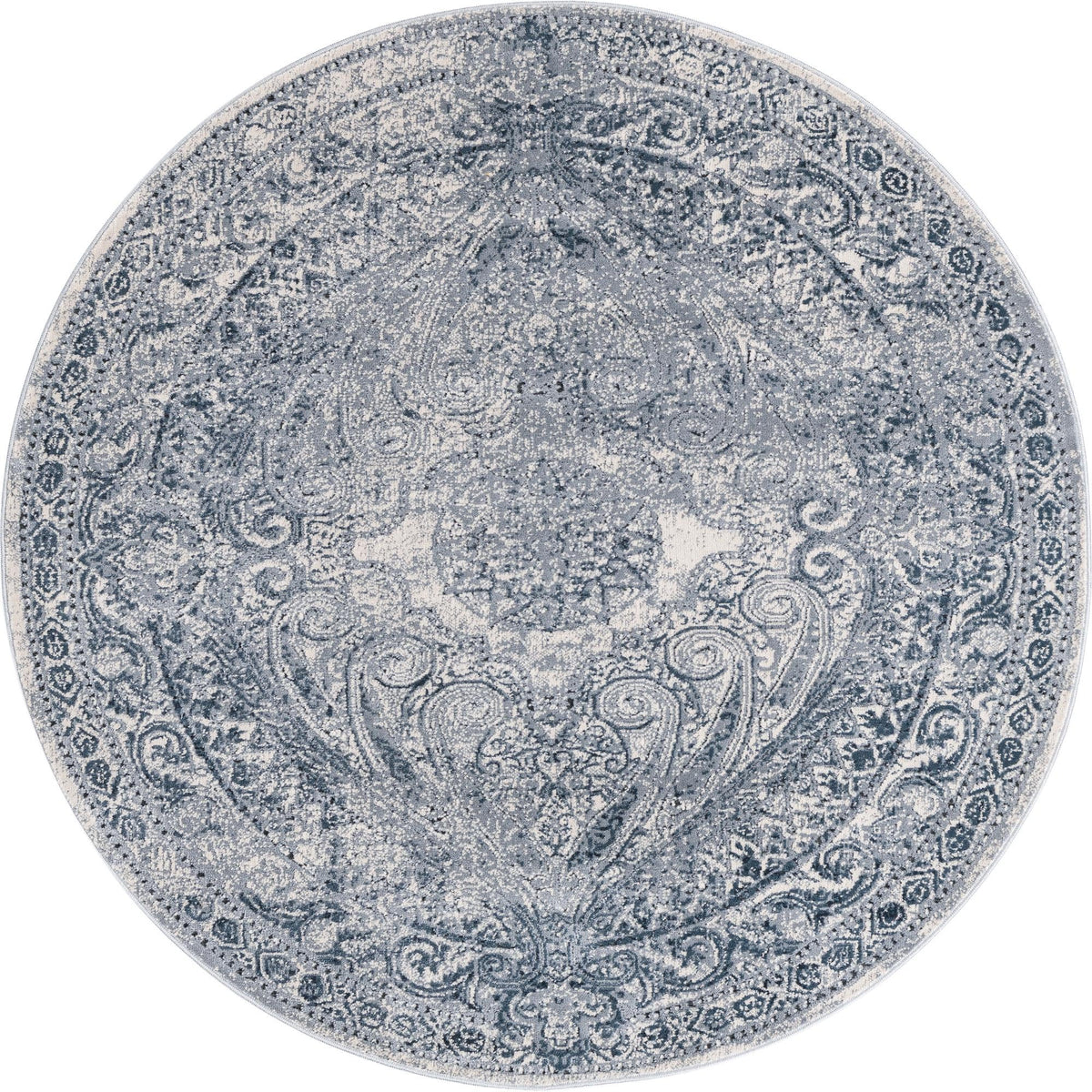 Coastal Manor Collection Area Rug -  Seagrove Round Dark Blue  lifestyle 36