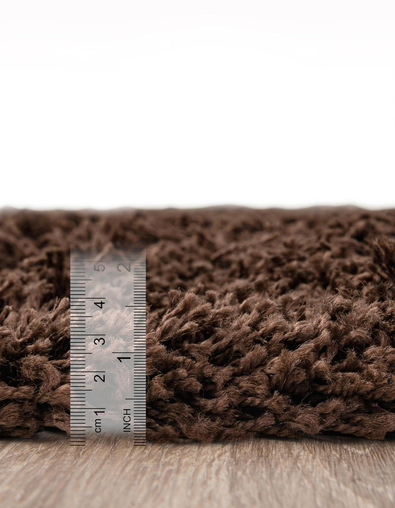 Plush Oasis Collection Area Rug - Serenity (Chocolate Brown) Round Chocolate Brown  lifestyle 21