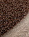 Plush Oasis Collection Area Rug - Serenity (Chocolate Brown) Round Chocolate Brown  lifestyle 22