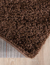 Plush Oasis Collection Area Rug - Serenity (Chocolate Brown) Round Chocolate Brown  lifestyle 23