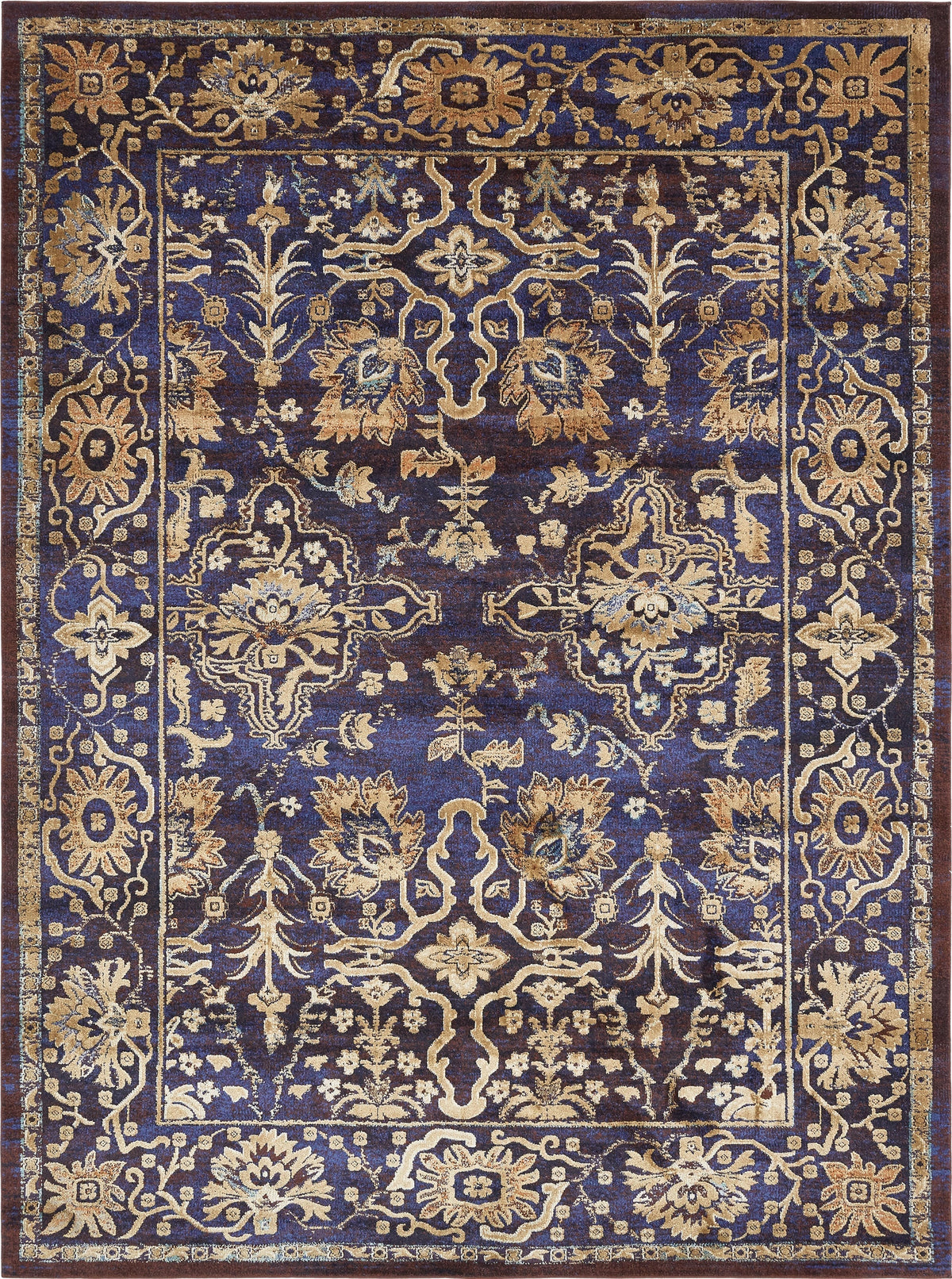 Charleston Elegance Collection Area Rug -  Bluffton Rectangular Dark Blue  lifestyle 11