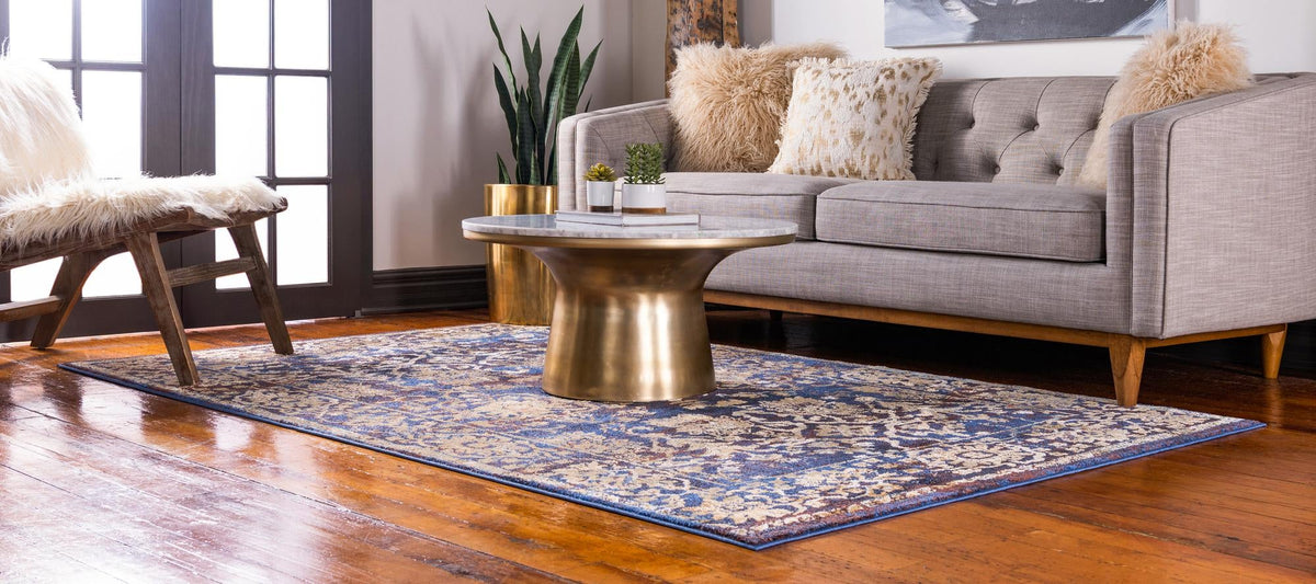 Charleston Elegance Collection Area Rug -  Bluffton Rectangle Dark Blue  lifestyle 3