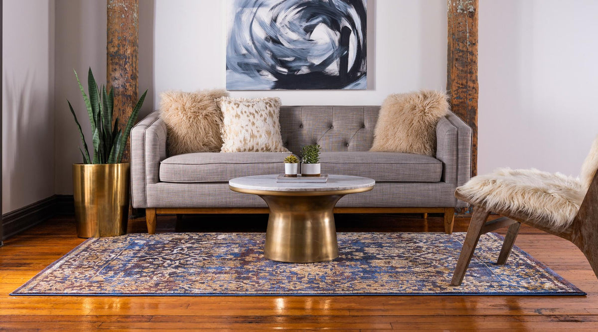 Charleston Elegance Collection Area Rug -  Bluffton Rectangle Dark Blue  lifestyle 4