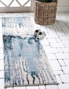 Marrakesh Elegance Collection Area Rug -  Berber Runner Light Blue  lifestyle 33