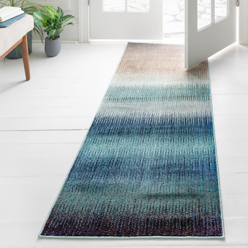Marrakesh Elegance Collection Area Rug -  Agadir Runner Blue  lifestyle 81
