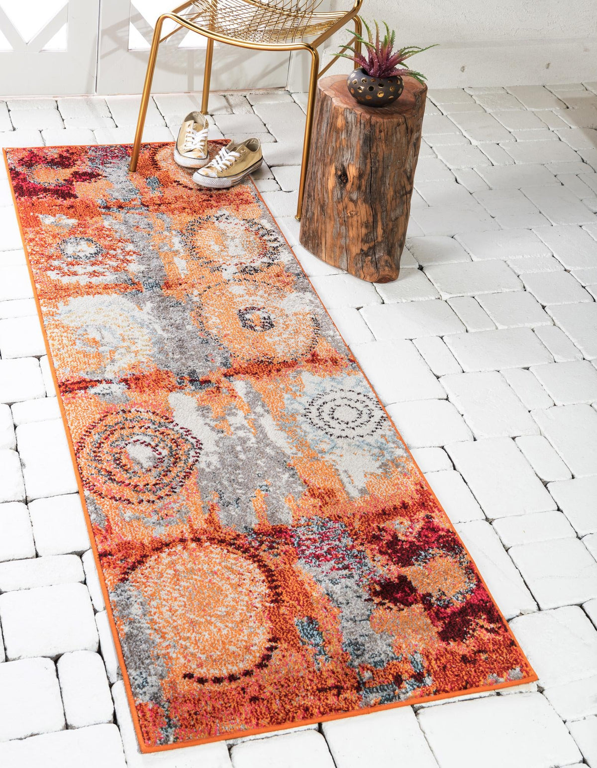 Marrakesh Elegance Collection Area Rug -  Goulmima Runner Orange  lifestyle 32