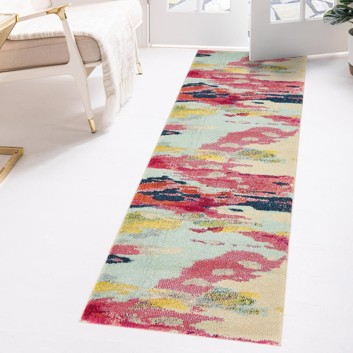 Marrakesh Elegance Collection Area Rug -  Skhirat Runner Pink  lifestyle 104