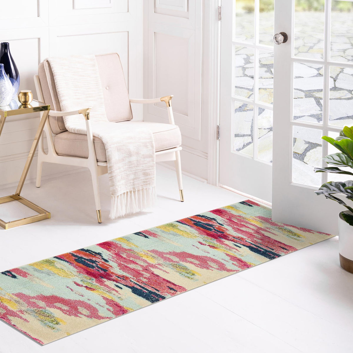 Marrakesh Elegance Collection Area Rug -  Skhirat Runner Pink  lifestyle 106