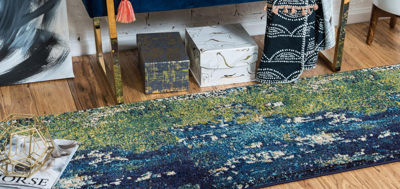 Marrakesh Elegance Collection Area Rug -  Figuig Runner Navy Blue  lifestyle 39