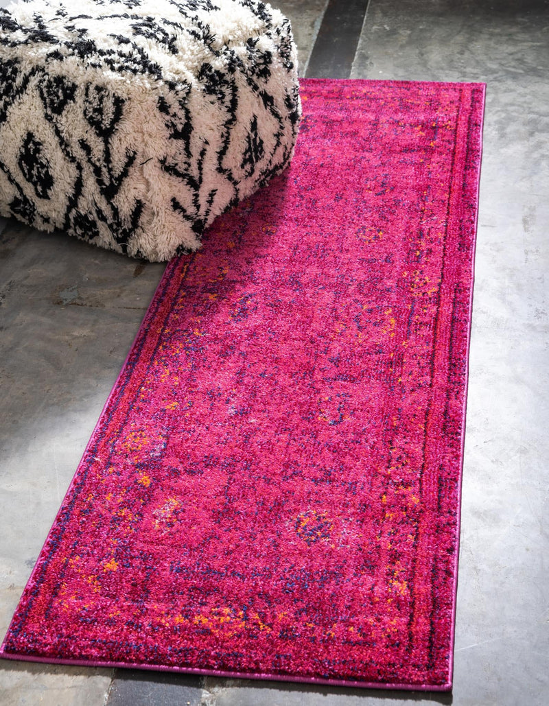 Chateau Elegance Collection Area Rug -  Louvre Runner Magenta  lifestyle 38