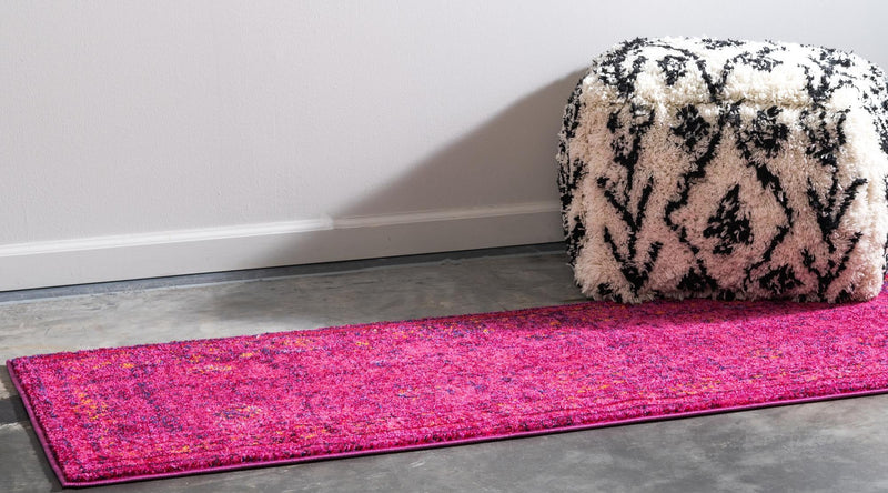Chateau Elegance Collection Area Rug -  Louvre Runner Magenta  lifestyle 43