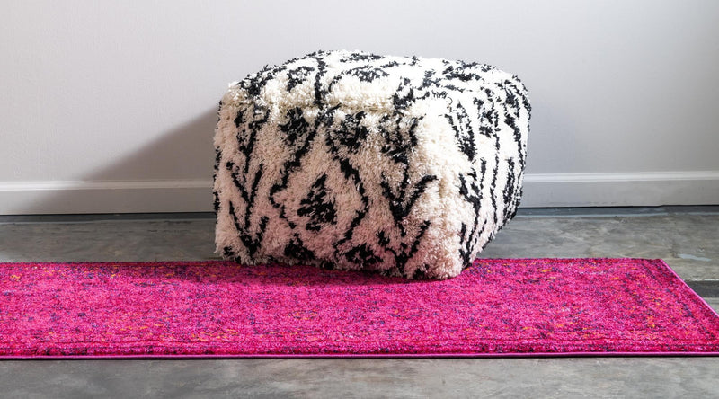 Chateau Elegance Collection Area Rug -  Louvre Runner Magenta  lifestyle 48