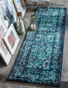 Chateau Elegance Collection Area Rug -  Louvre Runner Blue  lifestyle 48