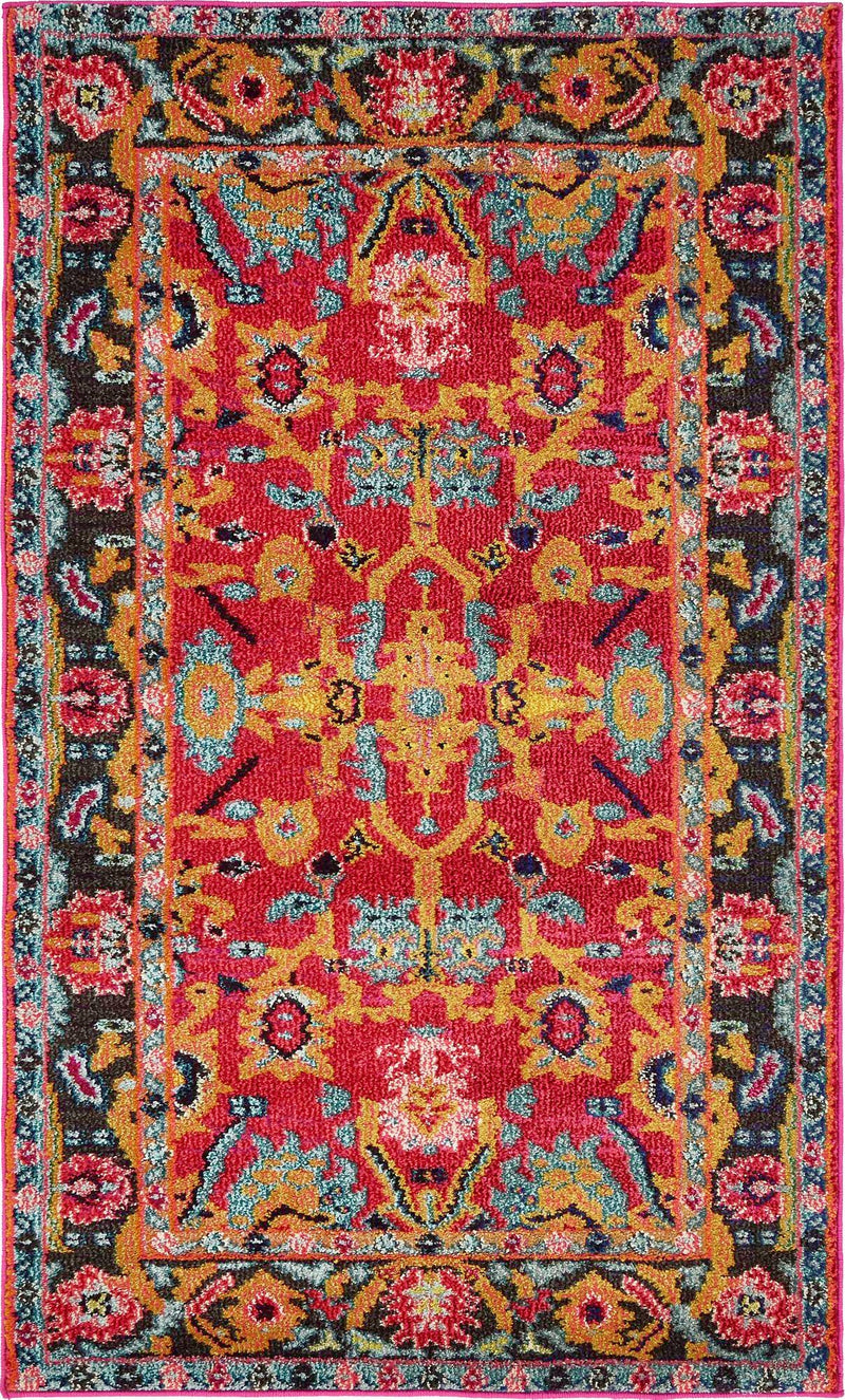 Chateau Elegance Collection Area Rug -  Giverny Rectangle Pink  lifestyle 2