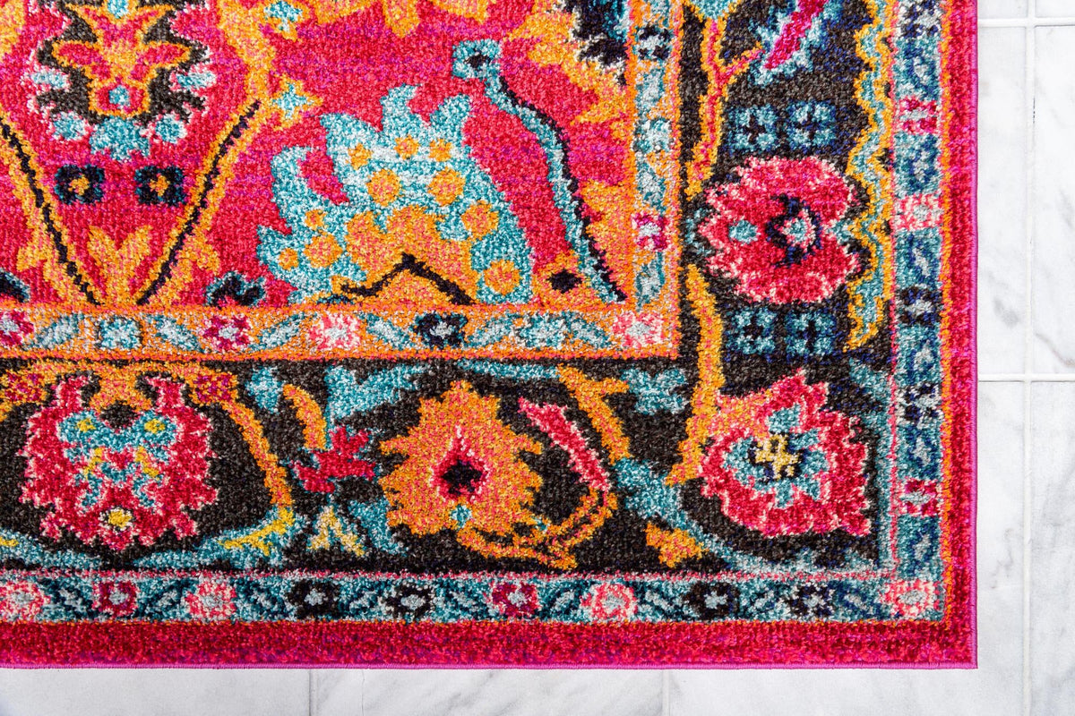 Chateau Elegance Collection Area Rug -  Giverny Runner Pink  lifestyle 34