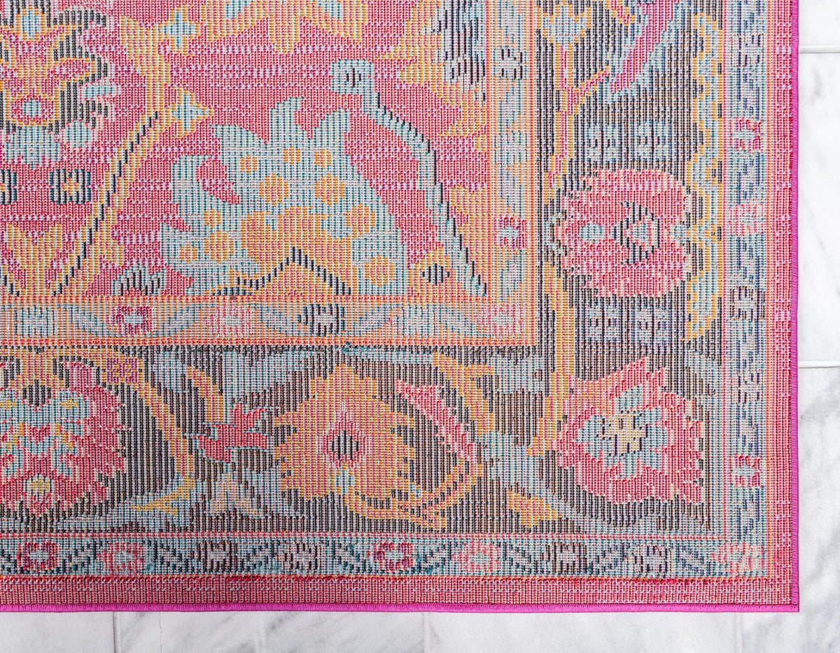 Chateau Elegance Collection Area Rug -  Giverny Runner Pink  lifestyle 37