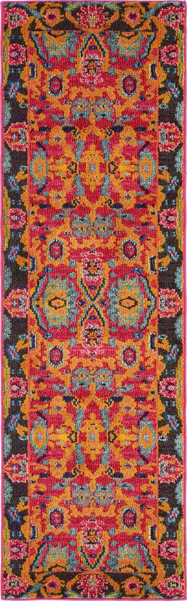 Chateau Elegance Collection Area Rug -  Giverny Runner Pink  lifestyle 13